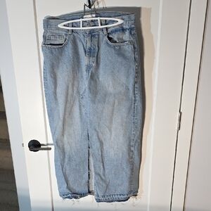 Zara Light Blue Denim Maxi Skirt